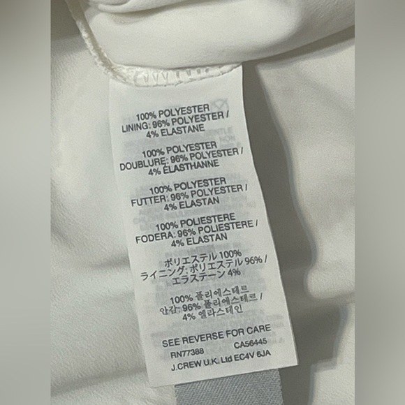 J. Crew Striped Eyelet White Skirt Women’s size 6 zip/ hook and eye closure NEW - Picture 9 of 9